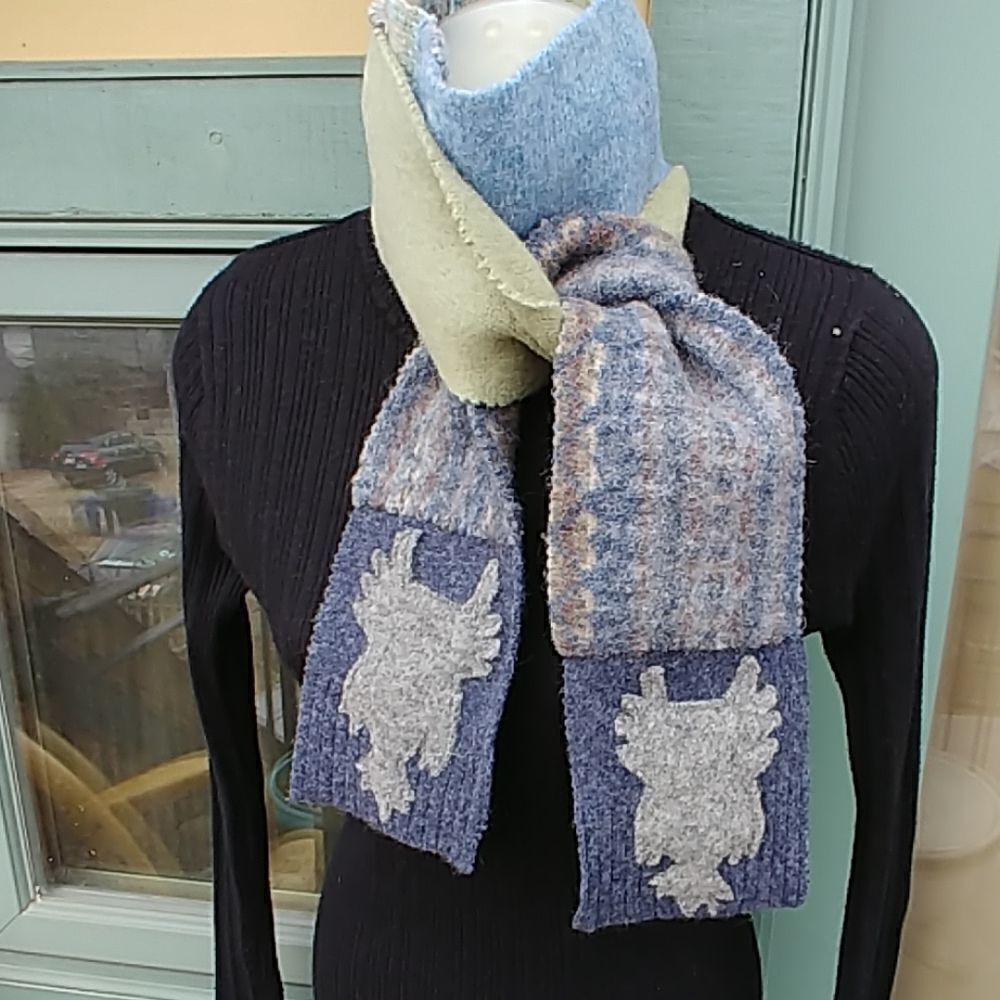 ⭐2 for $50⭐ Upcycled Felted Wool Sweater Scarf